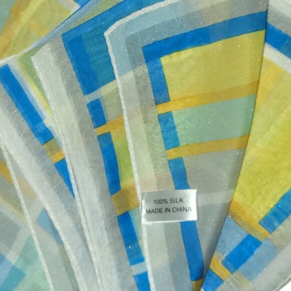 NWT Genuine 100% Mulberry Silk Chiffon Scarf 35"x35" Large Square Shawl SAD9002 - Picture 5 of 5